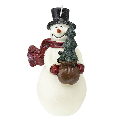 Свеча декоративная 15см Tkano New Year Essential Festive snowman