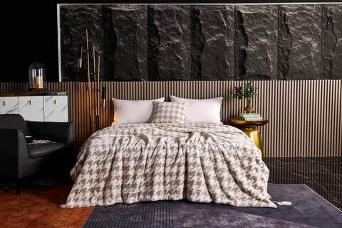 Плед 160x220 Sofi De MarkO Эрнесто светло-серый