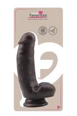 Коричневый фаллоимитатор DUAL DENSITY DILDO на присоске - 17 см. - 