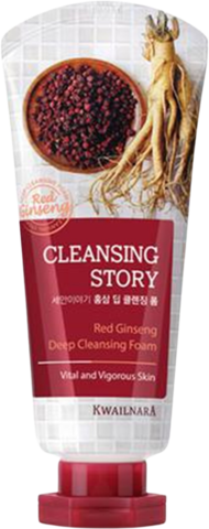 Welcos Kwailnara Cleansing Story Пенка для умывания с красным женьшенем Cleansing Story Foam Cleansing(Red Ginseng)