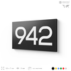 Номер на дверь 942, табличка на дверь для офиса, квартиры, кабинета, аудитории, склада, черная 120х70 мм, Айдентика Технолоджи