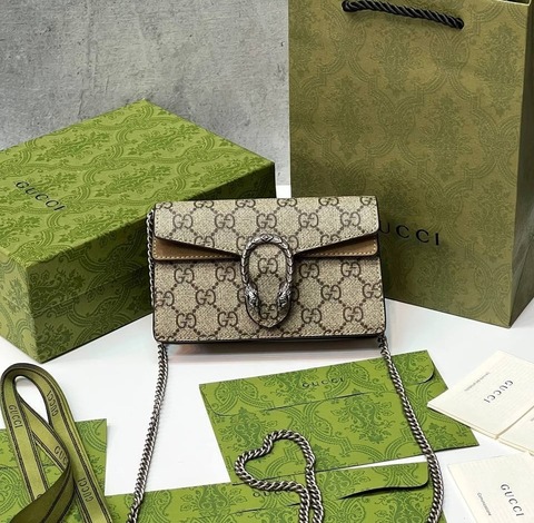 Сумка Gucci Dionysus GG Supreme MINI бежевый