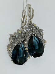 Чертополох  (серьги из серебра)