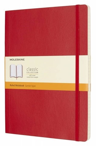 Блокнот Moleskine Classic Soft, цвет красный, в линейку