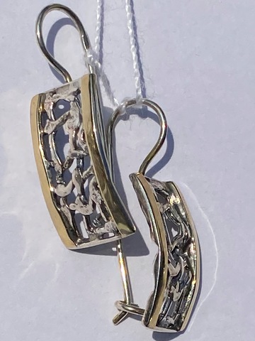 Узор 1060 (серьги из серебра/золота)