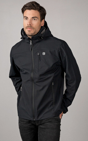 Премиальная Мембранная Куртка 8848 Altitude Padore Softshell Jacket Black мужская