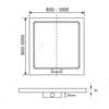 RGW 03150199-01 Душевой поддон квадратный RGW GWS-01 Белый