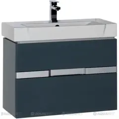 Aquanet 183364 Компл.3 - Тумба Виго 80 цв.сине-серый RAL-7031 (183364) фото