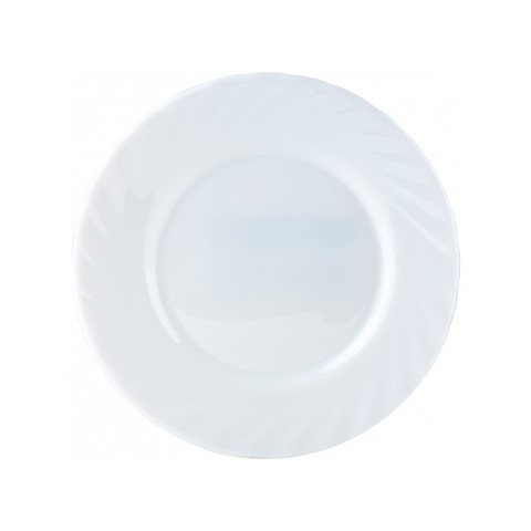 Тарелка десертная Luminarc Трианон стеклянная белая 155 мм (артикул производителя D7501)