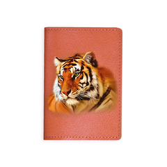 Обложка на паспорт "Рыжий тигр", рыжая