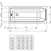 Ванна прямоугольная 170х75 см Ideal Standard Active K181801