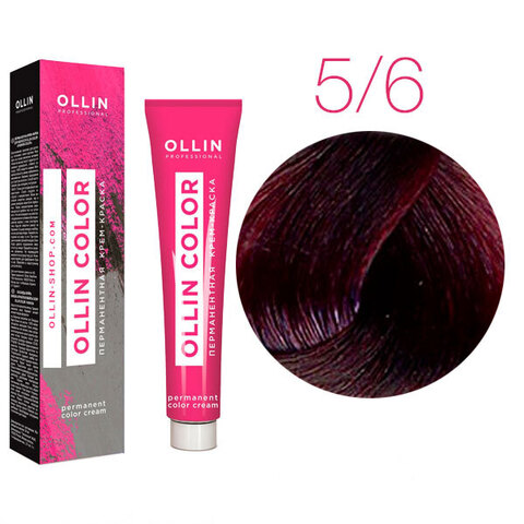 OLLIN Color 5/6 (Светлый шатен красный) - Перманентная крем-краска для волос