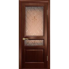 Купить Межкомнатная дверь шпон Готика орех остеклённая