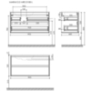 Sancos MR2.0100LEG Тумба подвесная Marmi 2.0 левая, 995х445х520, c двумя ящиками оснащенными доводчиками скрытого монтажа, цвет дуб галифакс натуральный