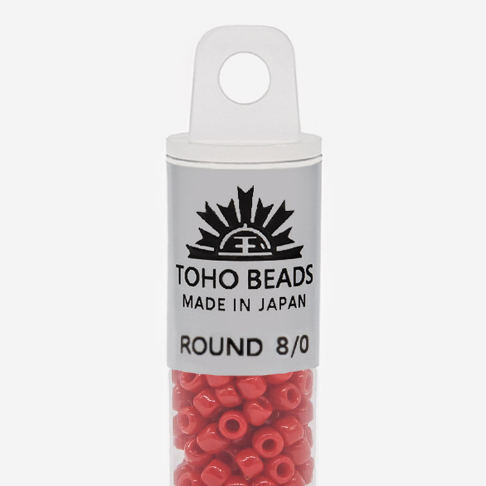 Японский бисер TOHO Round 8/0 (№45), непрозрачный глянцевый