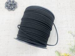 Шнур замшевый, ш. 3 мм, чёрный