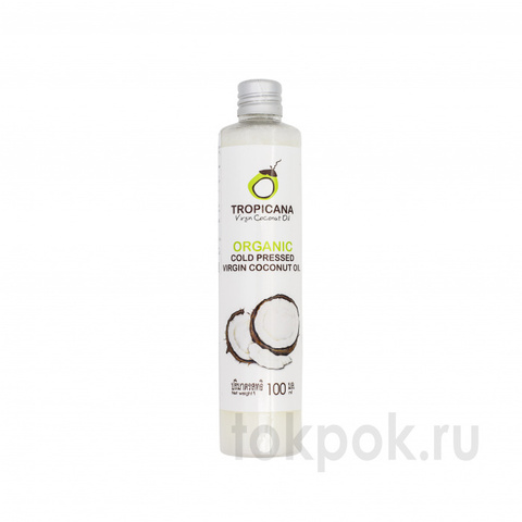 Кокосовое масло Tropicana Organic cold pressed virgin coconut oil, 100 мл