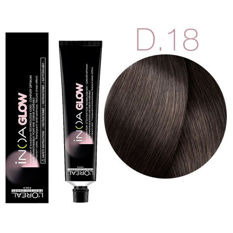 L'Oreal Professionnel INOA Glow Dark Greige Escape D.18 (Пепельный мокка) - Стойкая краска для темных баз