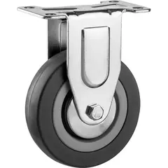 ЗУБР d 100 мм, г/п 65 кг, резина/полипропилен, неповоротное колесо (30956-100-F)