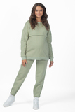 Утепленный спортивный костюм для беременных и кормящих 15069 шалфей