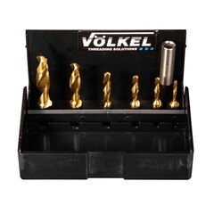 Набор метчиков для шуруповерта 3 в 1 M3 -M10 HSS-TiN 7пр Volkel 67209