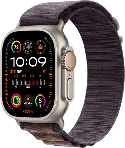 Умные часы Apple Watch Ultra 2 49 мм  натуральный титан, ремешок Alpine цвета индиго (S)