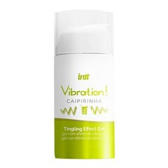 Возбуждающий гель с эффектом вибрации Vibration! CAIPIRINHA (коктейль кайпиринья)  (15 мл.) от INTT