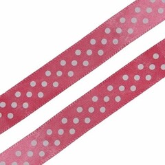 Лента атласная горох, ш. 1 см, арбуз