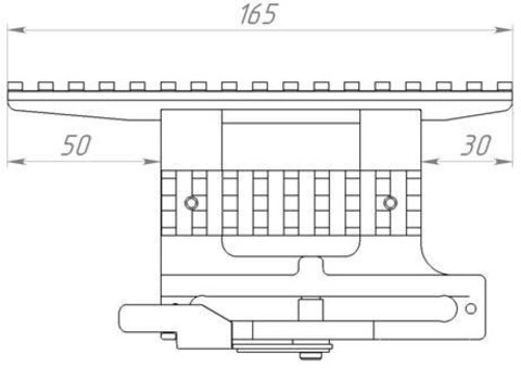 МВЖИ.301569.076-01 кронштейн Weaver/Сайга, Вепрь низкий