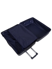 Чемодан полипропилен ЛЮКС облегченный средний Серый 65x43x27 см (М) без расширения (цена указана на САМОВЫВОЗ)2