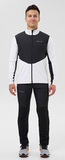 Премиальный костюм для лыж и зимнего бега Nordski Hybrid Pro 2.0 White/Black мужской