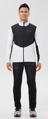 Премиальный костюм для лыж и зимнего бега Nordski Hybrid Pro 2.0 White/Black мужской