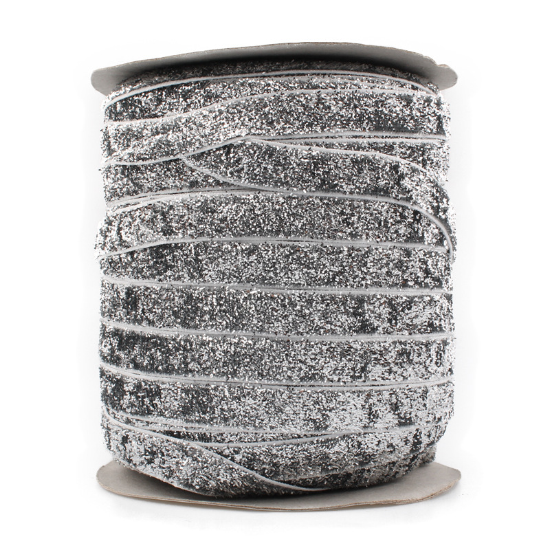 Лента с люрексом (1см*18,29м), Белый/серебро (11), 1 шт.