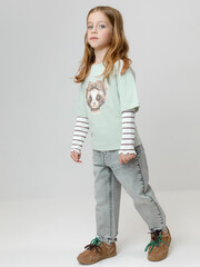 фуфайка  для девочки  КР 302906/светло-зеленый 4807 к666