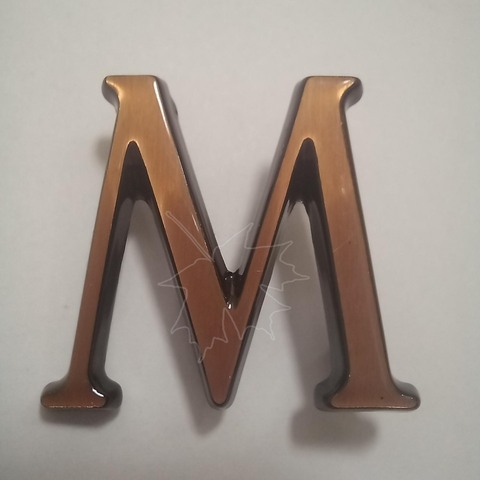 Бронзовая буква М на памятник высотой 3см, Caggiati