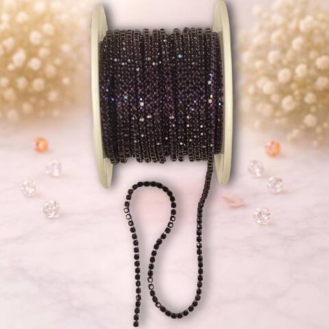 Стразовая лента 2мм цвет фиолет-фиолет ( 1м)