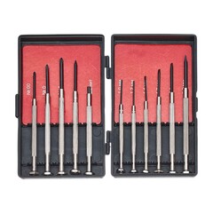 33-5-111 Набор отвёрток для точных работ, HCS, стальные рукоятки, 11 предметов, кейс РемоКолор