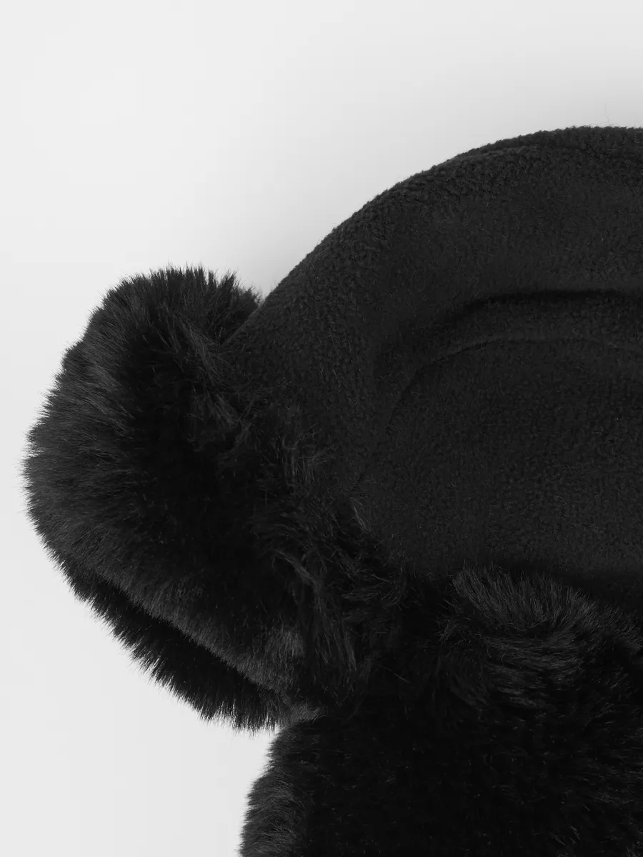 Шапка ушанка меховая теплая с флисом