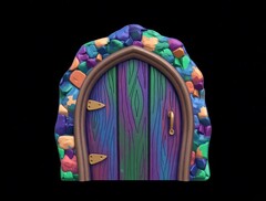 Силиконовый молд № 419 Дверь большая ( серия домики для гномов и фей)