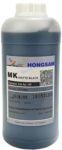 Чернила пигментные DCTec black 1000 мл для плоттеров HP DJ 500, 800, K550, K8400. Серия 197230