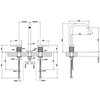 Gessi 316 Смеситель для раковины на 3 отверстия, без донного клапана, излив 156мм h=269мм, цвет: steel brushed 54111#239