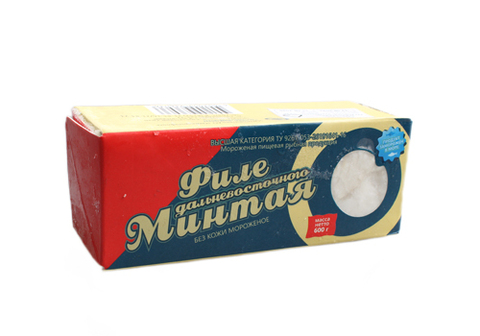 Минтай филе Дальневосточный замороженный, 600г