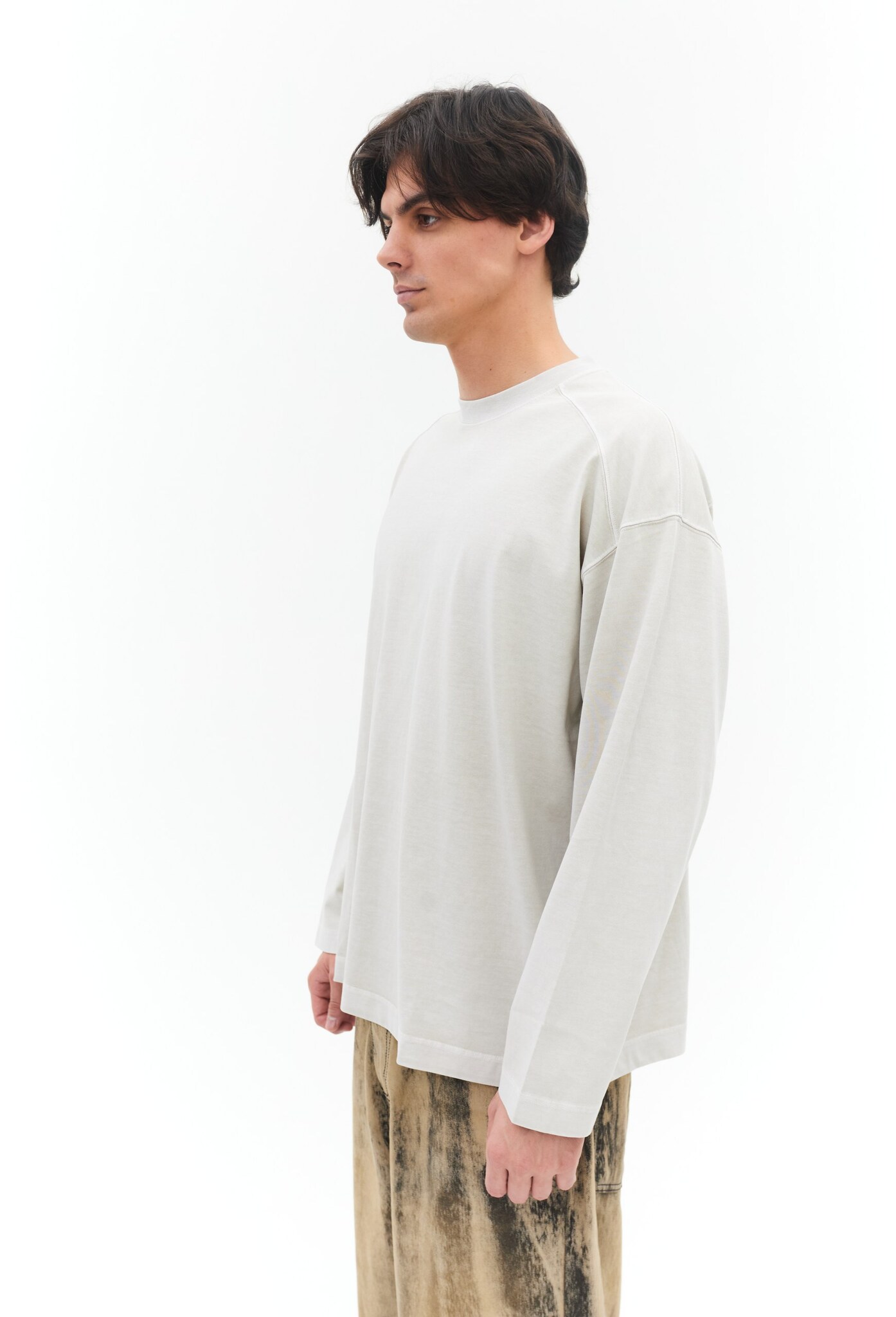 Лонгслив мужской LAINE серо-бежевый