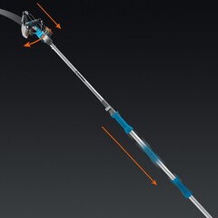 GRINDA GX-4000, длина 2-2,8 м, пила 350мм, рез до 30 мм, лезвия из нержавеющей стали, телескопический высоторез с пилой, PROLine (424530)