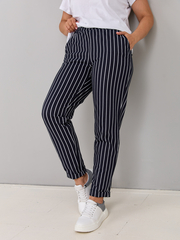 Брюки Бдж-129/полоска-джинс