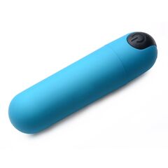 Голубая вибропуля с пультом ДУ 21X Vibrating Bullet with Remote Control - 