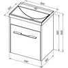 Aquanet 274015 Тумба Августа 50 (Moduo Slim) цв.белый (ручка хром) (274015)
