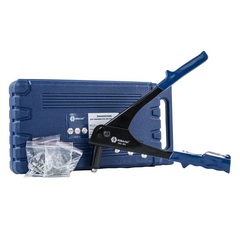 Заклепочник одноручный КОБАЛЬТ 260 мм, заклепки 2,4-3,2-4,0-4,8 мм, кейс (243-493)