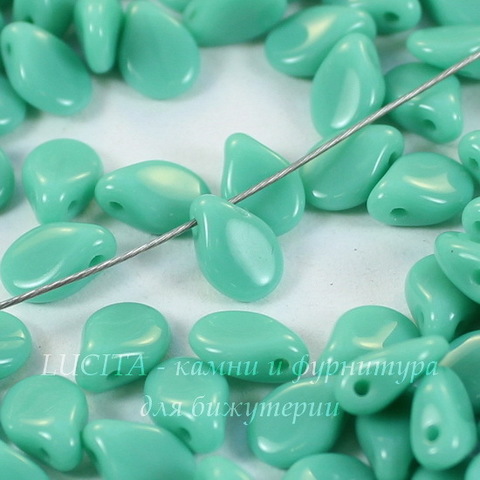 Бусина Pip Лепесток, 7х5 мм, бирюзовая