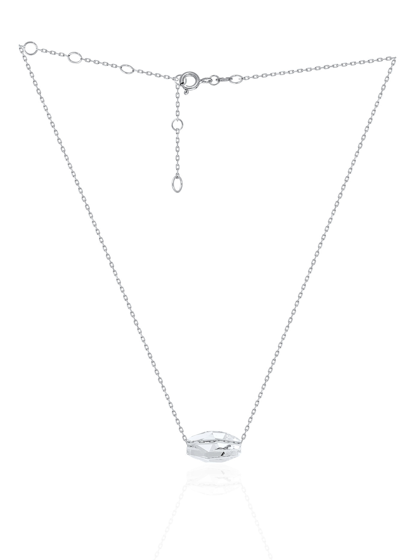 Серебряный чокер с кристаллом Swarovski